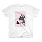 keeeeeep smilingの働く気のない猫ジジ　Jiji’s delivery service スタンダードTシャツ