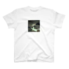 Lovebirdsの月夜の白いネコネコ スタンダードTシャツ
