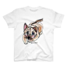 宇寅。の泥棒フェイスの子犬 Regular Fit T-Shirt