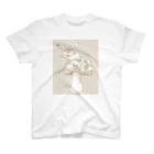 MitsubaPrintsのCottagecore Aesthetic Mushroom Antlers Toad Mycology MorelTシャツ スタンダードTシャツ