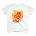 SUZURI.KEY-CHANの7月17日の誕生日花は「百日草」です！ Regular Fit T-Shirt