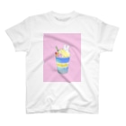 ウサトリエのうさぎcafeーブルーハワイー Regular Fit T-Shirt