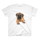 【CPPAS】Custom Pet Portrait Art Studioのブルマスティフの可愛い子犬 Regular Fit T-Shirt