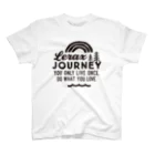 LERAXのLERAX JOURNEY T BLACK Regular Fit T-Shirt