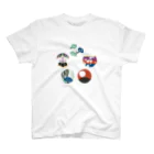 日下田の【まあるい花札】五光 スタンダードTシャツ