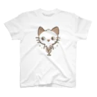 UETANBOの①子猫シャムのカフェタイム スタンダードTシャツ