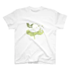 rina_suzuriのもふもふシマエナガ　蓮~greenery~　Tシャツ スタンダードTシャツ