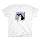 わたぬき けいのヒゲペンギン(フレーム) スタンダードTシャツ