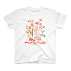 ＊momochy shop＊の花束とうさぎ Regular Fit T-Shirt