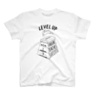 ねこぜもんのLEVEL UP FTS くろいロゴ スタンダードTシャツ