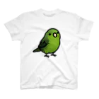 Cody the LovebirdのChubby Bird サザナミインコ　グリーン Regular Fit T-Shirt