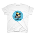 Cody the LovebirdのChubby Bird サングラスをかけたオカメインコ Regular Fit T-Shirt