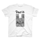 ぽっぷんすたんぷ -POP’N STAMP-のParis ノートルダム大聖堂 Regular Fit T-Shirt