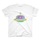 CɐkeccooのシンプルUFO★宇宙人コンニチハ‐カラフル スタンダードTシャツ