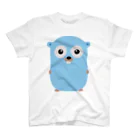 tenntenn ʕ ◔ϖ◔ʔ ==GoのGopher front スタンダードTシャツ