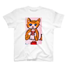 猫Tシャツなどカレラ栂並やりたい放題Tシャツ屋のたい焼き好きなミーコ スタンダードTシャツ