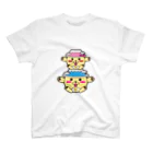 mirinarinaのうおっくま＆ももっきゅま スタンダードTシャツ