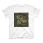 雁花工房（寄付アイテム販売中です）のWild plants of HOTOKENUMA-wetlands（背景ダークグレー） スタンダードTシャツ