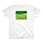 アートコミュニティー笑顔の花のひまわり スタンダードTシャツ