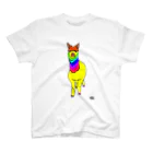 Sunny Heart　野生動物保護 wildlife carerのMETAPOP PACAPACA - yellow Regular Fit T-Shirt