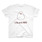 ろる→MEMORYのインコまんじゅう（文鳥　ホワイト） スタンダードTシャツ