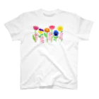 甲斐えるのブタ！ぶた！豚！のブタとお花 スタンダードTシャツ