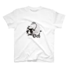 白黒道場本舗の白黒道場-のりもの（絵柄小） Regular Fit T-Shirt