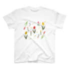 ameame1717のふんわり花柄 大 Regular Fit T-Shirt
