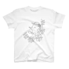 usagi-cuteのハリネズミのはりっちょ　　with flower Regular Fit T-Shirt