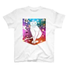 よこやまのダサTショップ　の前田デザイン室ダサT17　おじいちゃんが描いた猫 スタンダードTシャツ