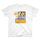 GOODS SHOP【そぞろな小窓】 SUZURI店の【I'm lovin' it! :D -orange-】 Regular Fit T-Shirt