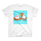 Lily bird（リリーバード）のぷかぷか水遊び文鳥ず スタンダードTシャツ