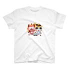 ミニマムユニヴァース@SUZURIのデビねこくんとデビねずちゃん Tシャツ アマビエ Regular Fit T-Shirt