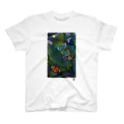 HOMARE DRAGONの「くわずいもと蝶」琉球デジタル版画Tシャツ　TY0069D スタンダードTシャツ