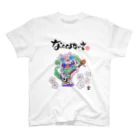 HOMARE DRAGONの「三線シーサー①」琉球絵物語　ST007 スタンダードTシャツ