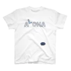 aloha_pineapple_hawaiiのALOHA dots navy blue　108 スタンダードTシャツ