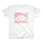 ゆらまき(yuramaki)のシマエナガ団子(さくら) スタンダードTシャツ