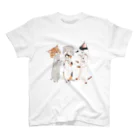 トコロコムギのねこがぶりにゃんこ Regular Fit T-Shirt