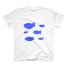imuyの青い魚のイラスト スタンダードTシャツ