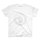 Ａ’ｚｗｏｒｋＳの熨斗輪に髑髏 黒枠白（オリジナル家紋シリーズ） スタンダードTシャツ