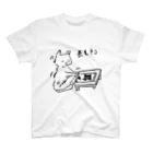 nekoksのしっぽ書き初め　長毛ネコ スタンダードTシャツ