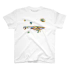 【全盲の絵描き】オバケのタムタムの【全盲の絵描き】colorful whale 背景なし スタンダードTシャツ