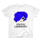 KIKITEKI_LABORATORYのPONITE GAL 青 × 紫 Regular Fit T-Shirt