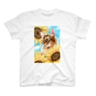 Ａｔｅｌｉｅｒ　Ｈｅｕｒｅｕｘの猫とひまわり Regular Fit T-Shirt