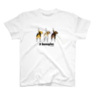 beagle meter the shopの3 beagles #002 スタンダードTシャツ