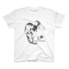 響雷レオふぃしゃるグッズしょっぷの黒白猫のこねこ Regular Fit T-Shirt