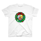 Cody the Lovebirdのクリスマスリース　セキセイインコ、オカメインコ、コザクラインコ　Chubby Bird Regular Fit T-Shirt