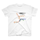 柏洋堂の上野東京ライン 路線図 スタンダードTシャツ