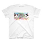 Ａｔｅｌｉｅｒ　Ｈｅｕｒｅｕｘの花と３ニャンズ スタンダードTシャツ