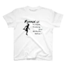ワラーチ・ランナー　HiroseのRunning Girl / Runnin'  ～ 女性ランナー スタンダードTシャツ